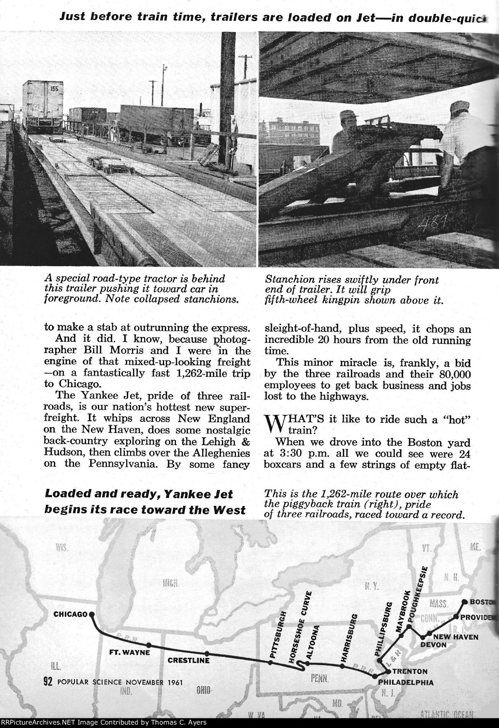 "Record-Breaking Ride On New Super-Freight," Page 92, 1961